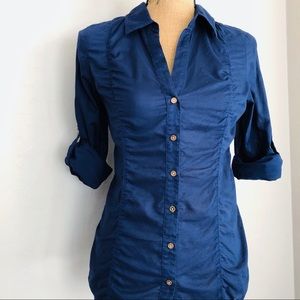 Express Tops - 🕶2/$30 Express Navy Cotton Button Down M Express Tops - 🕶2/$30 Express Navy Cotton Button Down M